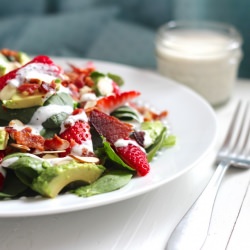 Bacon, Avocado, & Strawberry Salad