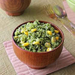 Spinach Sweet Corn Rice