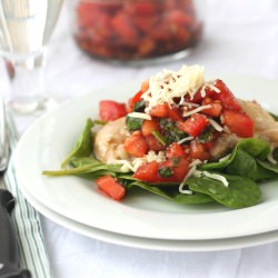 Chicken and Bruschetta with Cheese