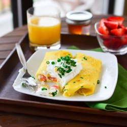 Smoked Salmon & Cream Cheese Crepes