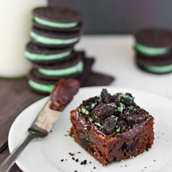 Mint Oreo Brownies