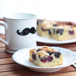 Poppy Seed Cherry Blob Cake