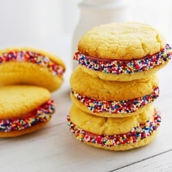 Cake Mix Cookie Sandwiches