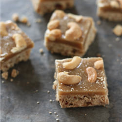 Salted Caramel-Cashew Bars
