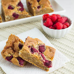 Raspberry-Pecan Blondies