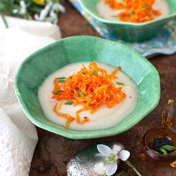Turnip Soup with Carrot Crisps