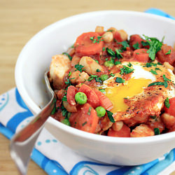 Spicy Tomato Sauce with Poached Egg