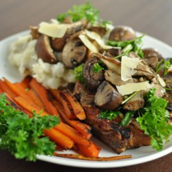 Pork Chops with Many Mushrooms