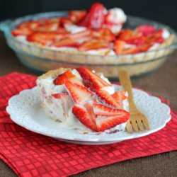 Strawberry Meyer Lemon Cream Pie