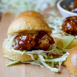 BBQ Chicken Meatball Sliders