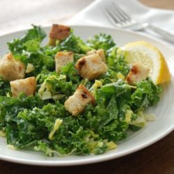 Kale and Brussels Sprouts Caesar