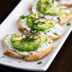 Cream Cheese Canapes with Avocado