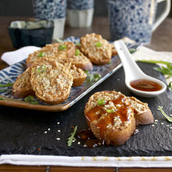 Baked Sesame Prawns on Toast