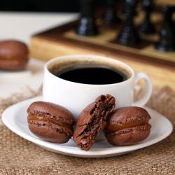 Salted Caramel Chocolate Macarons