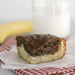 Black and White Banana Cake