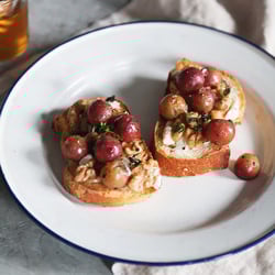Roasted Grape Bruschette