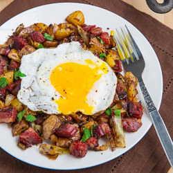Corned Beef Hash with Fried Egg