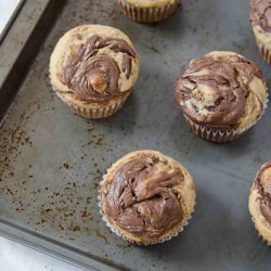 Banana Nutella Swirl Muffins