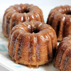Baby Banana Bundt Cakes