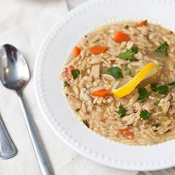 Lemon Chicken Orzo Soup