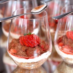 Strawberry Tiramisu Cheesecake Cups