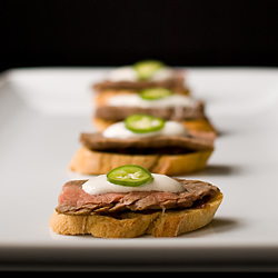 Steak Crostini with Onion Confit
