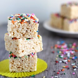 Cake Batter Rice Krispie Treats