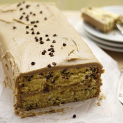 Caramel Chocolate Chip Loaf Cake