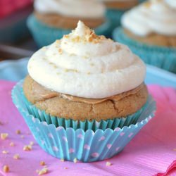 Peanut Butter Birthday Cupcakes