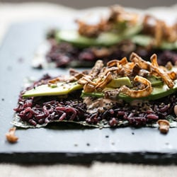 Avocado + Crunchy Shallot Nori Wrap