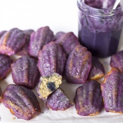 Glazed Blueberry Madeleines