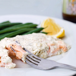 Baked Salmon with Creamy Dijon Dill