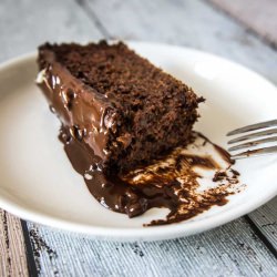 Banana loaf with melted chocolate