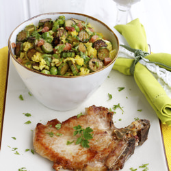 Pork Chops and Saffron Rice