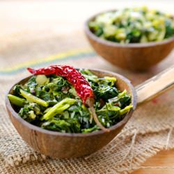 Rapini with Coconut and Spices