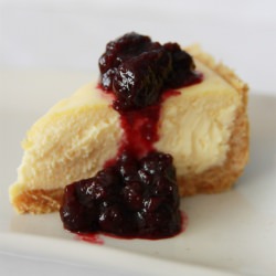 Cheesecake with Blueberry Sauce