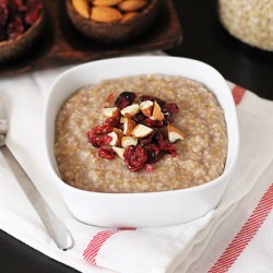 Almond Cherry Steel-Cut Oatmeal