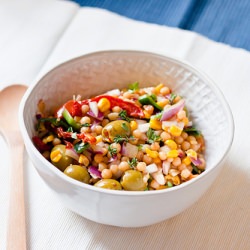 Pearl Couscous Salad with Olives
