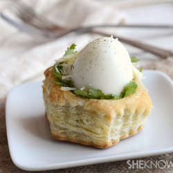 Savory Eggs in a Nest
