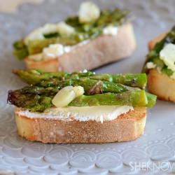 Lemon Goat Cheese Toasts