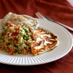 Quick Tabbouleh with Halloumi