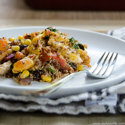 Chicken Black Bean Quinoa Bake