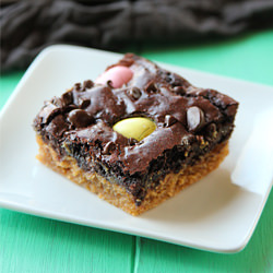 Brownie Topped Peanut Butter Bars