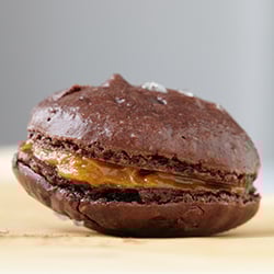 Chocolate Sea Salt Caramel Macarons