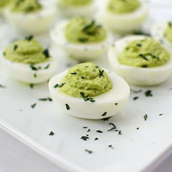 “Deviled” Eggs with Spring Peas