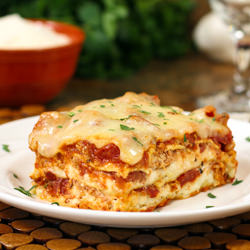 40 Min Easy Cheesy Meat Lasagna