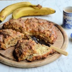 Banana Bread Scones & Sugar Glaze