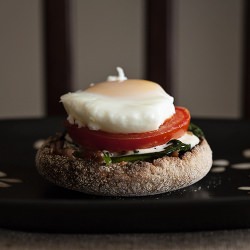 Spinach + Tomato Eggs Benedict