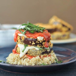 Crispy Eggplant Stacks