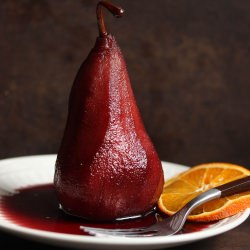 Poached Pears in Red Wine